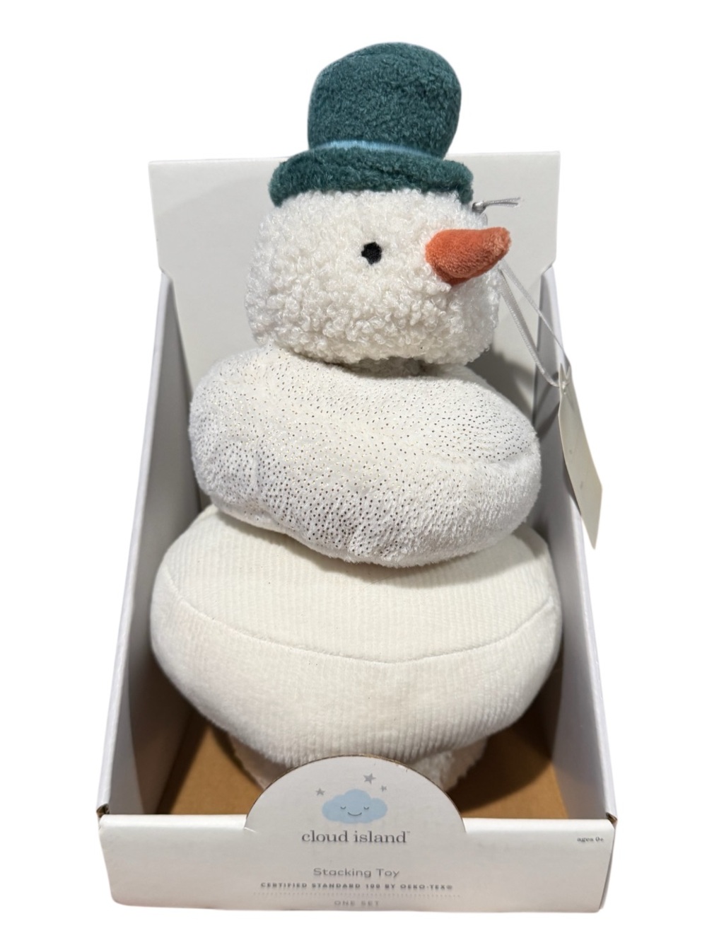 cloud island Plush Snowman Stacking Toy